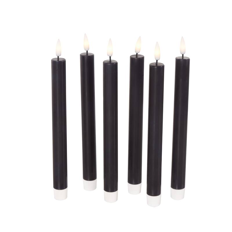 Wax Flameless Candle with Remote Control - Set of 6 Red, Black, White, Yellow, Blue or Pink - Roche River Decor