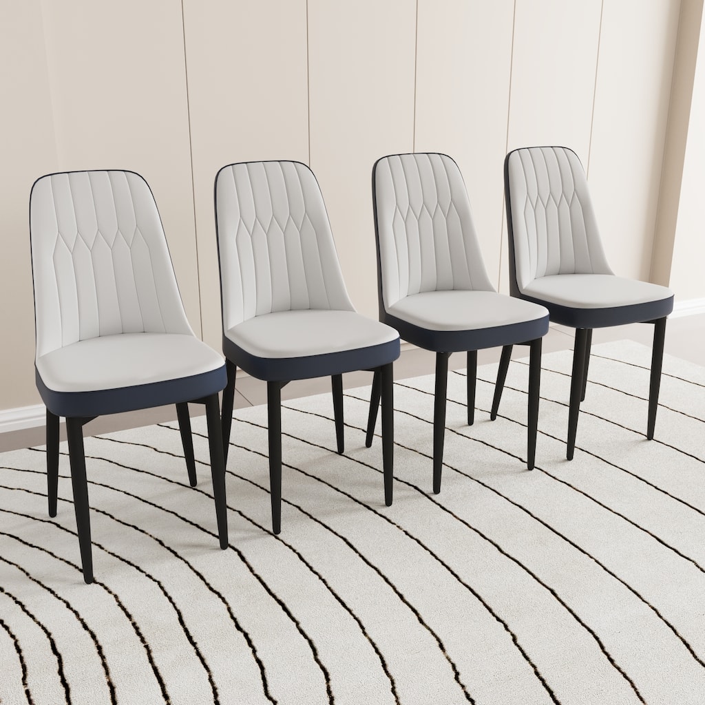 Set Of 4 Dining Chair with Metal Leg