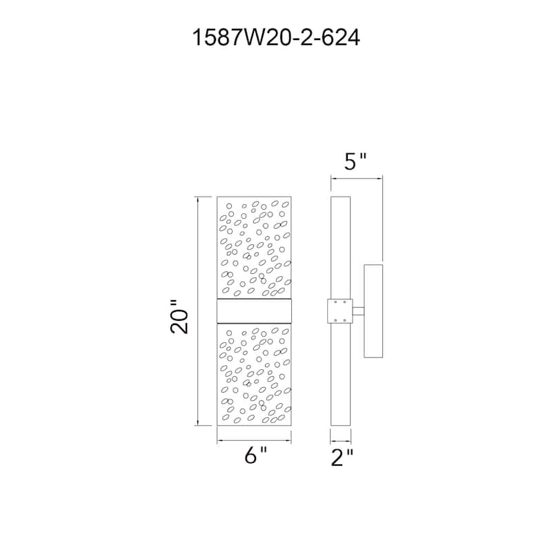 Lava Integrated LED Brass Wall Light
