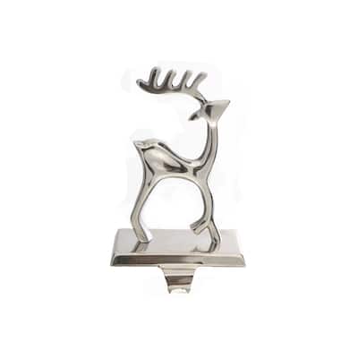 Chrome Metal Stocking Hanger (Single Reindeer)