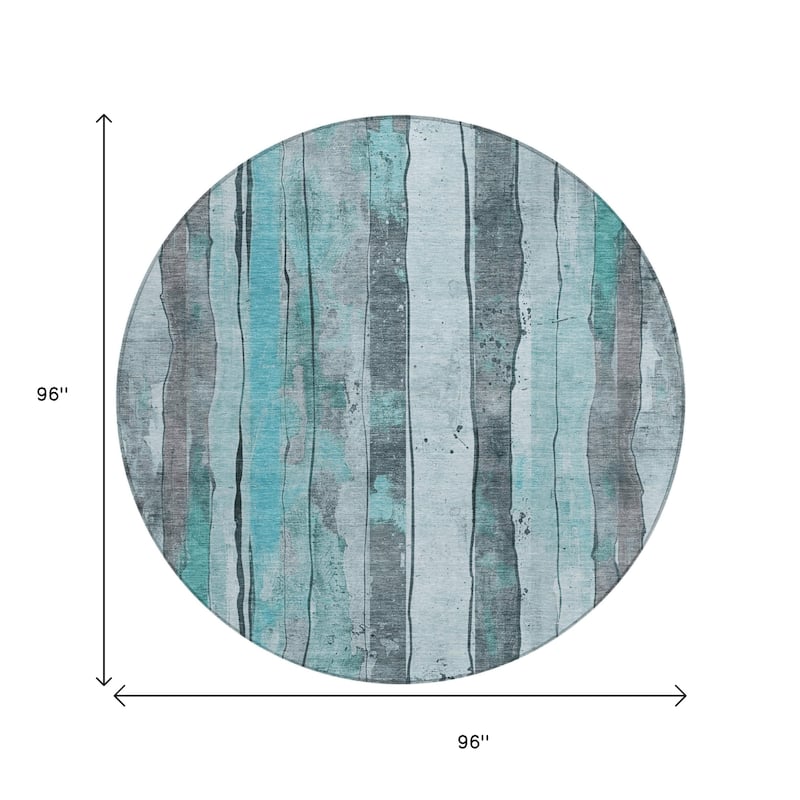 HomeRoots Striped Transitional Rectangle Outdoor Rug