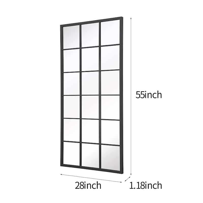 Decorative Rectangle Large Metal Wall Mirror - 55X28 inches