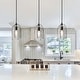 preview thumbnail 3 of 6, Modern Farmhouse Mini Pendant 1-light Kitchen Lights Cage Seeded Coastal Glass Ceiling Lights - D5'' x H8.5''