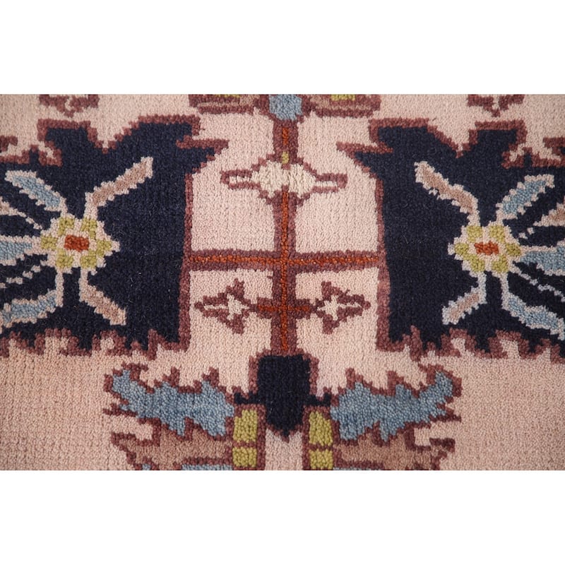 Transitional Pink Oushak Area Rug Handmade Oriental Wool Carpet - 7'10"x 9'10"