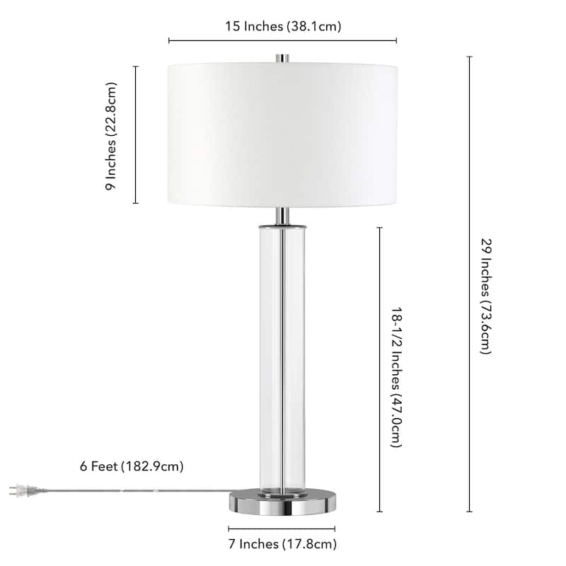Harlow 29" Tall Table Lamp with Fabric Shade
