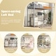 preview thumbnail 18 of 28, Costway Twin Size Loft Bed Heavy Duty Metal Loft Bed Frame with Safety