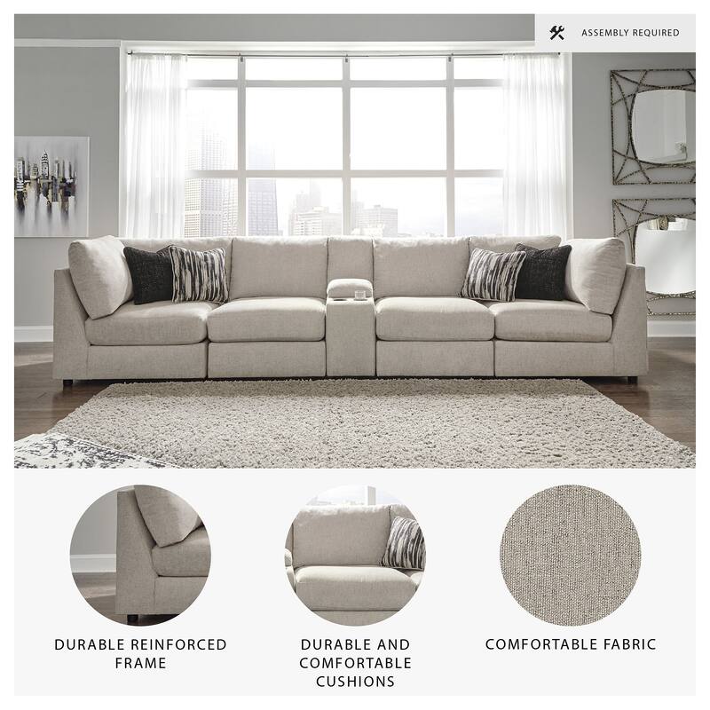 Signature Design by Ashley Kellway Beige 5-Piece Sectional - 114"W x 70"D x 39"H