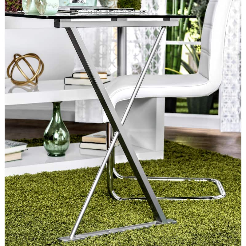 Marisa Contemporary 59-inch Metal Convertible Computer Desk by Furniture of America