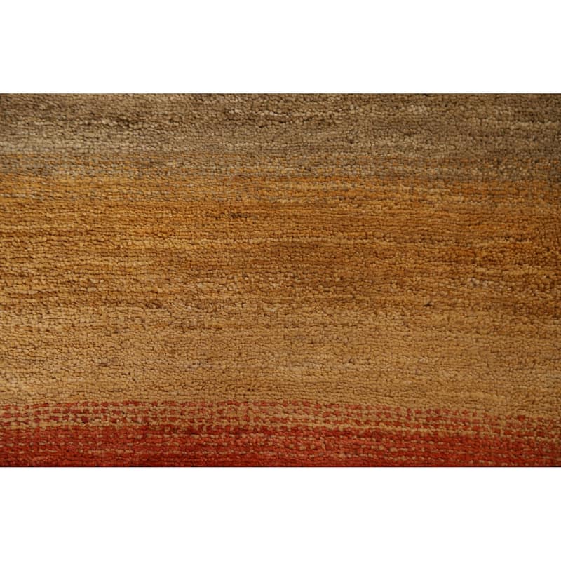 Striped Oriental Gabbeh Kashkoli Wool Rug Hand-knotted Foyer Carpet - 2'2" x 4'0"