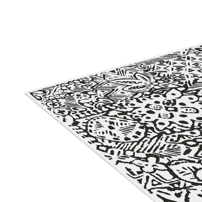 FloorPops Charcoal Reo Peel & Stick Floor Tiles