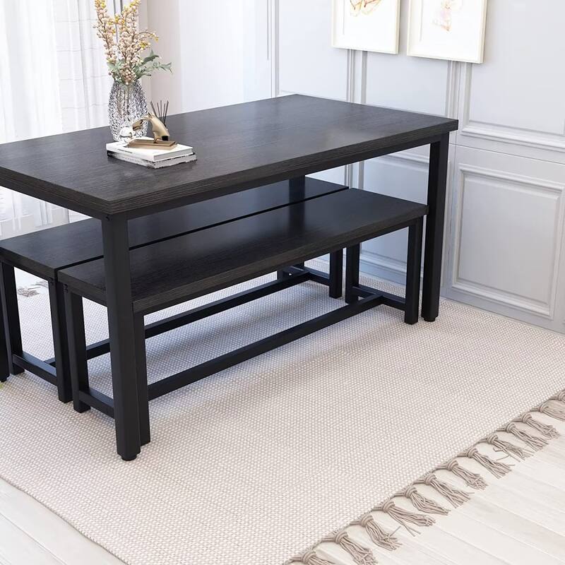 4 - Person Dining Set with Bench and Rectangle Table
