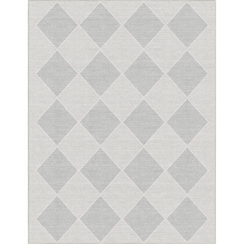 Well Woven Apollo Elemental Basalt Moroccan Diamond Low Pile Area Rug