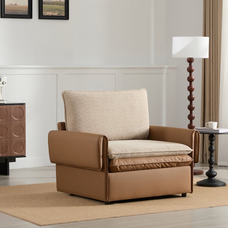 Oversized Armchair with Dual Cushions