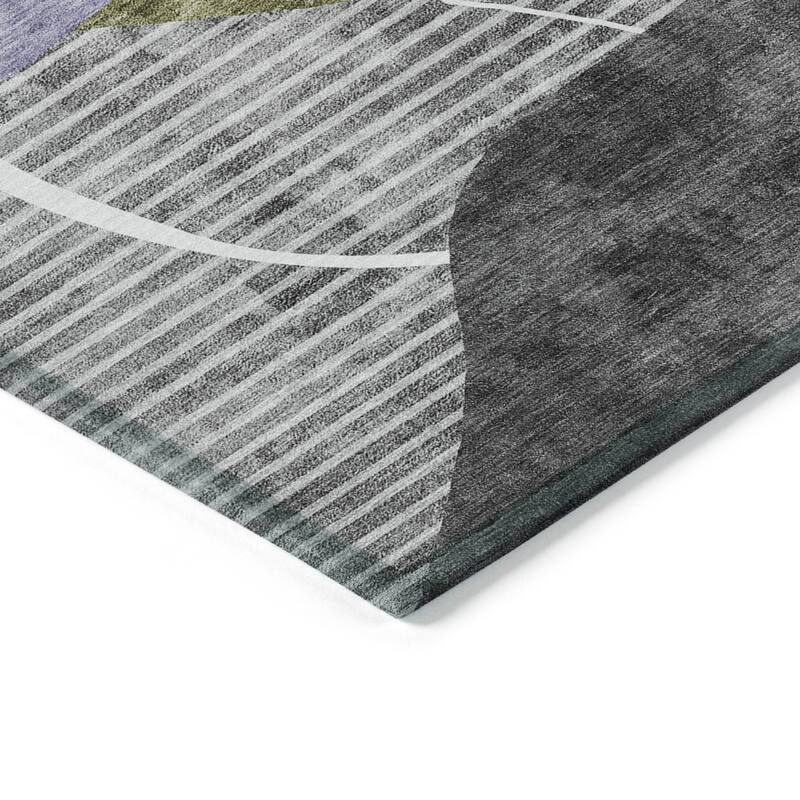 Machine Washable Indoor/ Outdoor Chantille Contemporary Abstract Rug