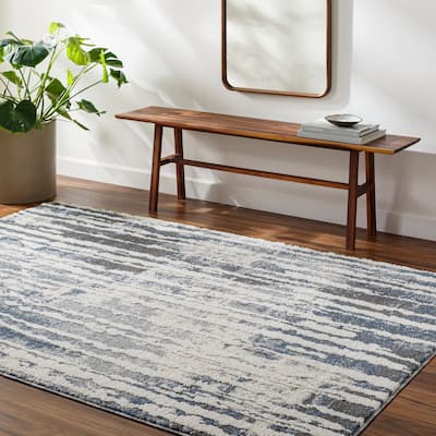 Valet Industrial Abstract Stripe Area Rug