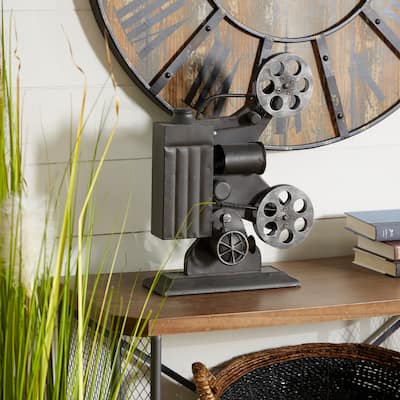 Black Metal Camera Film Decorative Sculpture