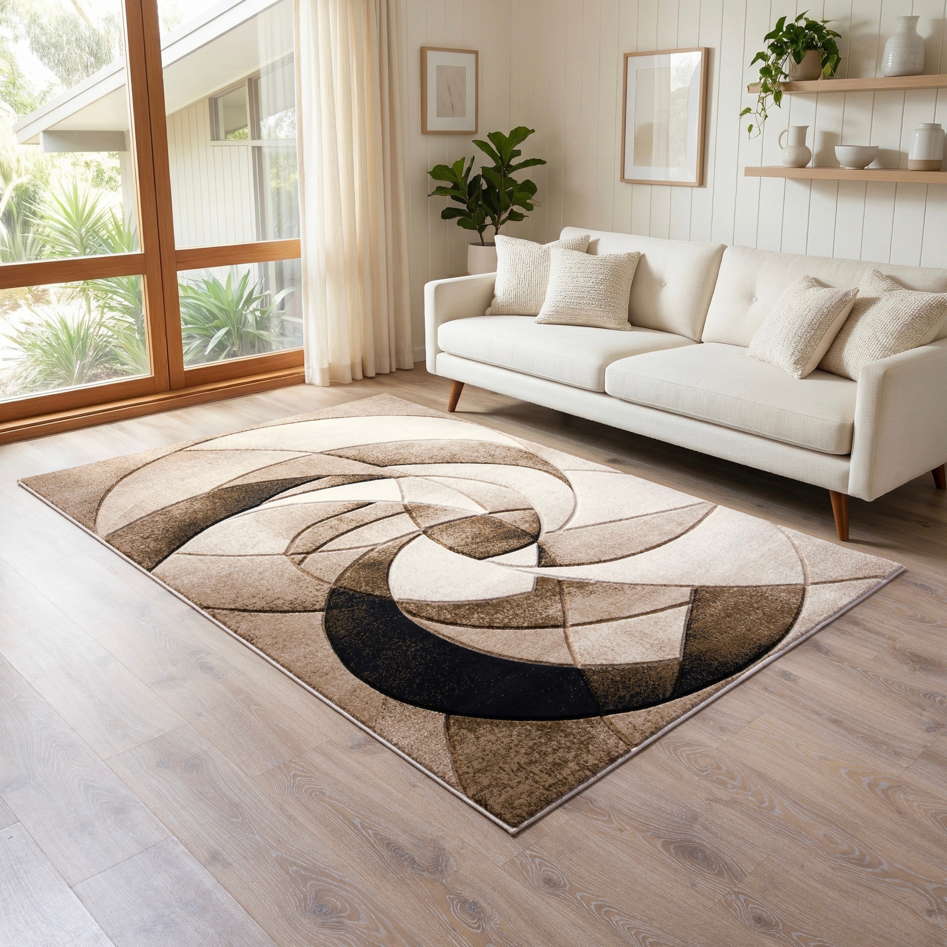 MDA Rugs Alexia Collection Abstract Swirl Modern & Contemporary Area Rug