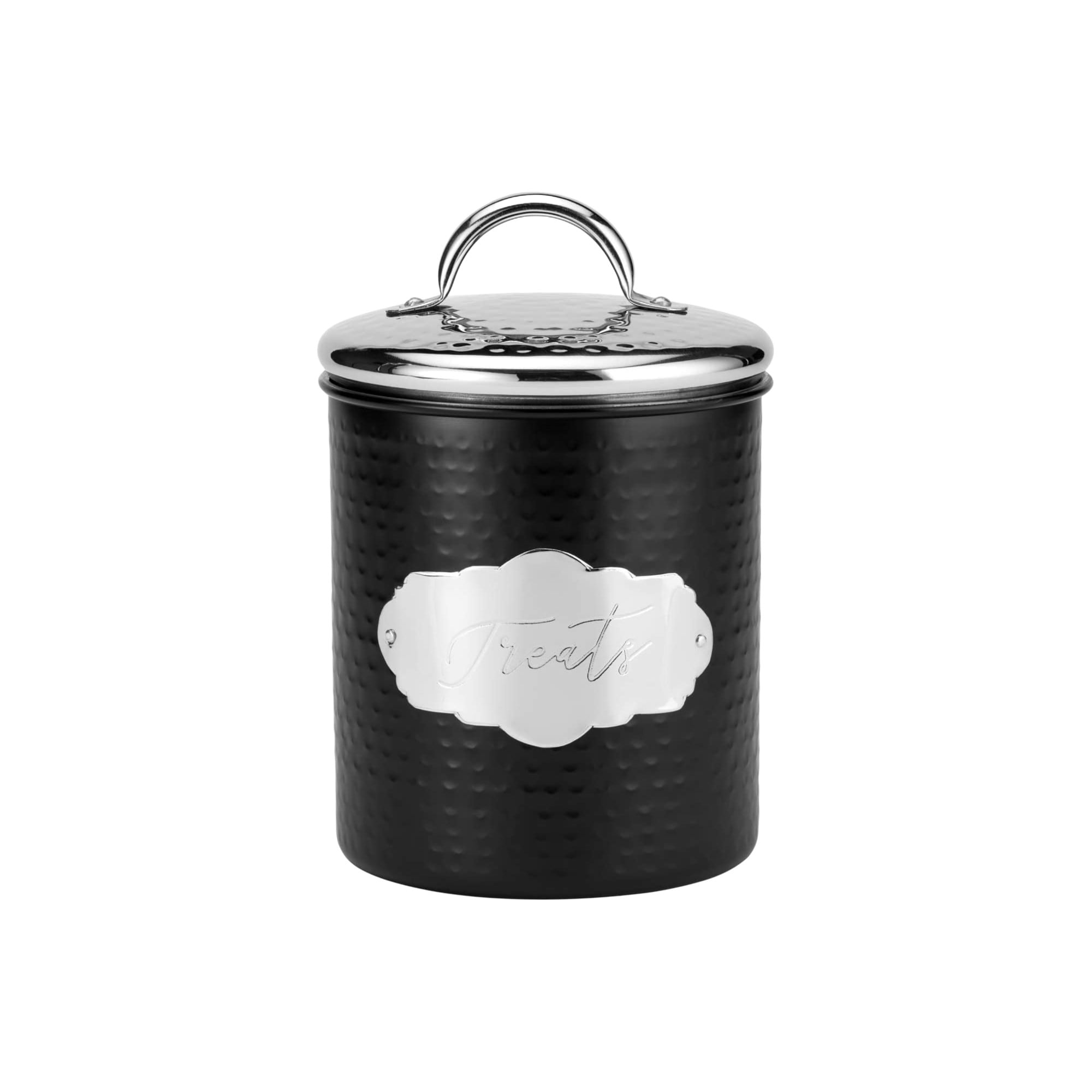 Amici Pet Cavalier Small Metal Canister Treats Jar - 40 Ounces