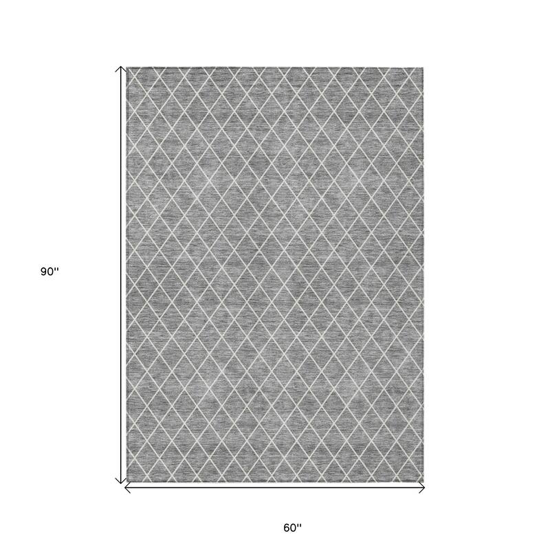 HomeRoots Geometric Transitional Rectangle Outdoor Rug