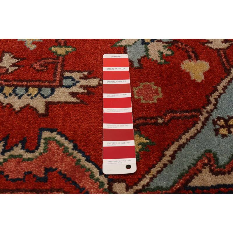 ECARPETGALLERY Hand-knotted Serapi Heritage Red Wool Rug - 9'0 x 11'11