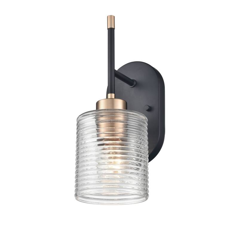 Millennium Lighting Renitta 1 Light Matte Black/Modern Gold Wall Sconce