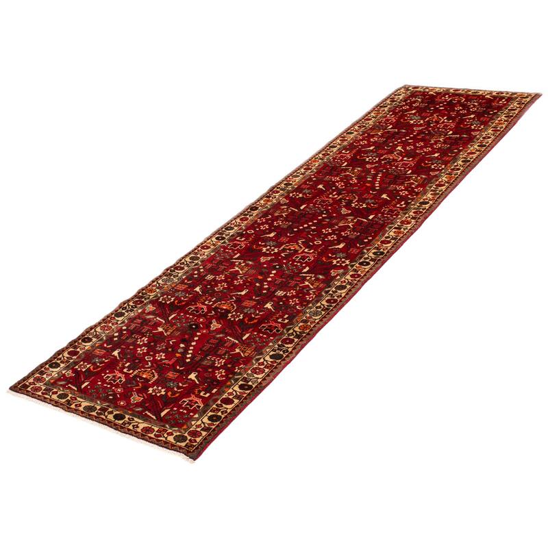 ECARPETGALLERY Hand-knotted Andelz Red Wool Rug - 3'4 x 12'6