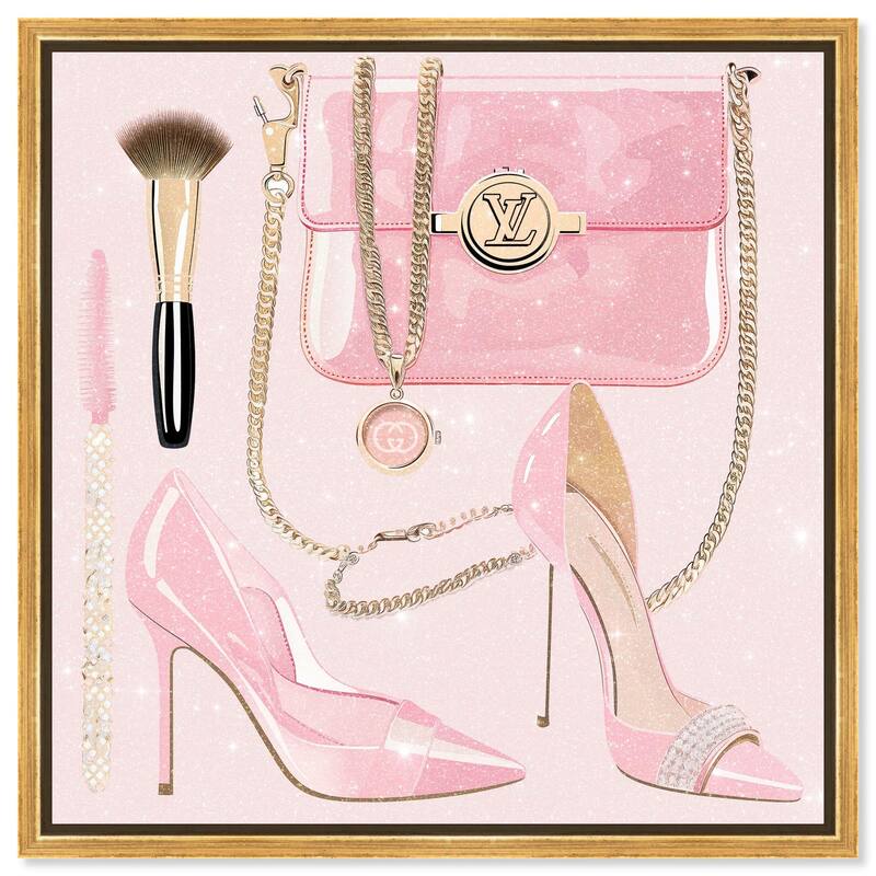 Her Favorite Choices Canvas by Art Remedy - 16" x 16" - Gold