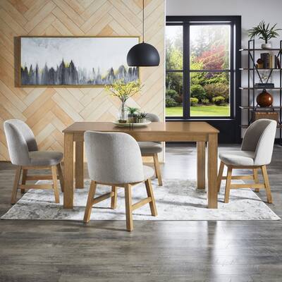 Harstad 60" Wood Finish Parson Dining Set by iNSPIRE Q Modern