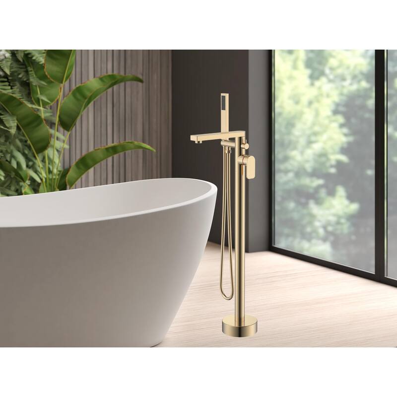 Venus Square Head Tub Filler Faucet with Handshower