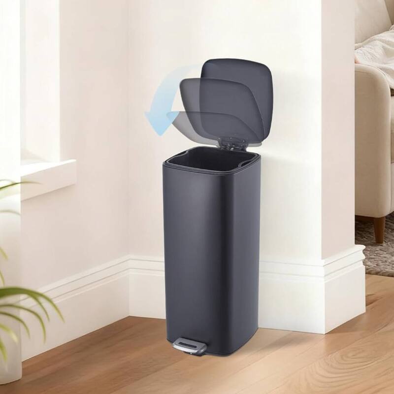 8 Gallon Step-On Kitchen Trash Can, Garbage Can for Home Office Bedroom