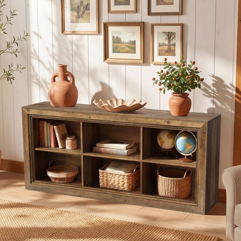 2 Shelf Bookcase Storage，6 Shelf, 27 inch Tall