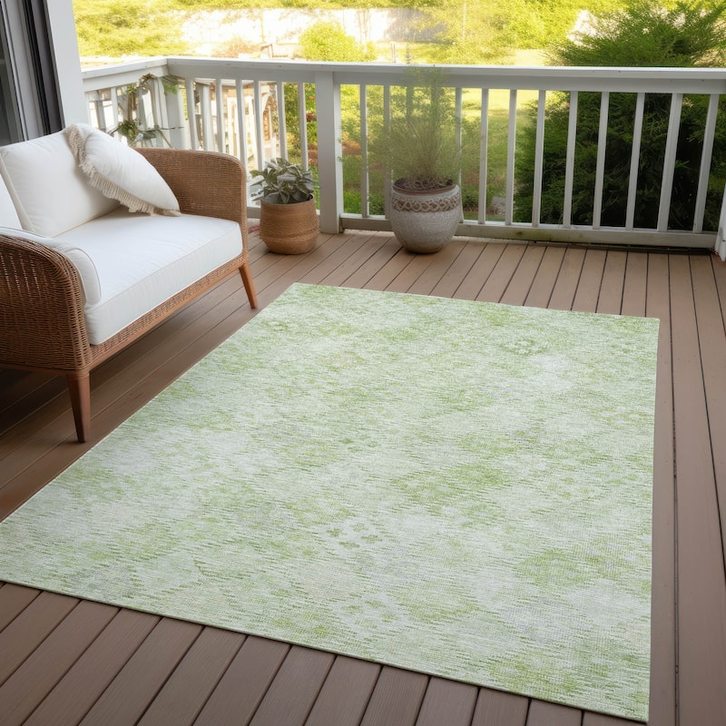 Machine Washable Indoor/ Outdoor Boho Modern Chantille Rug