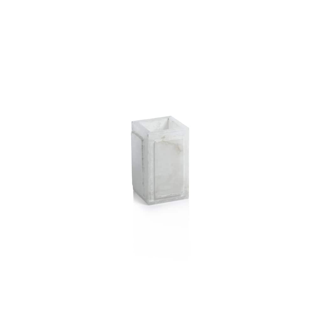 Cremona Alabaster Brush and Comb Holder - White