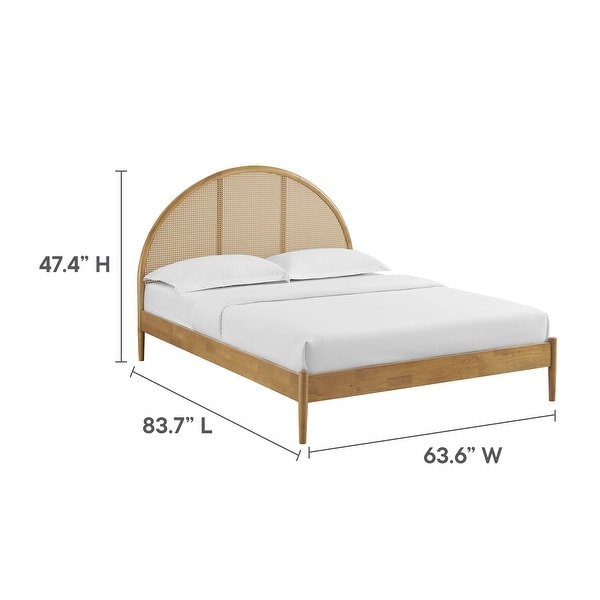 Odette Queen Arched Rattan Cane Platform Bed by Modway - On Sale