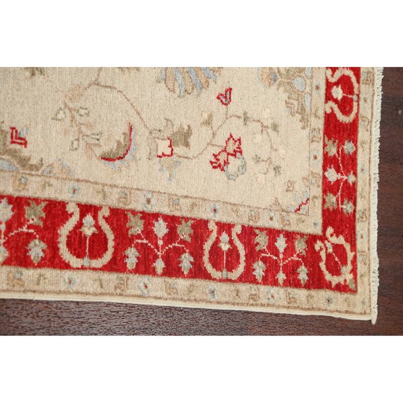 Vegetable Dye Peshawar Chobi Wool Runner Rug Handmade Oriental Carpet - 2'9" x 9'8"