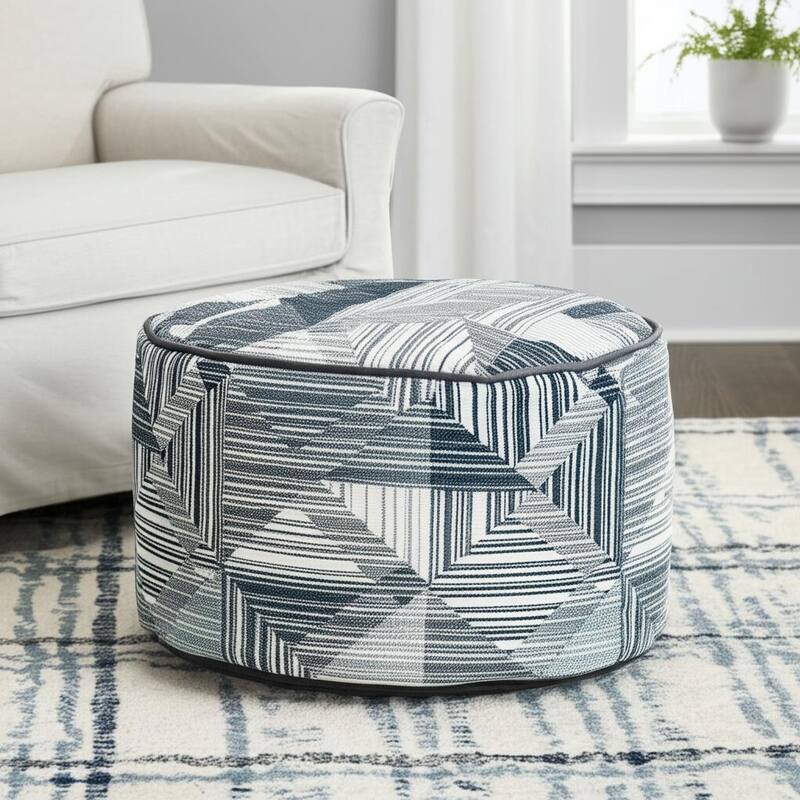 Prisma Navy Foot Pouf