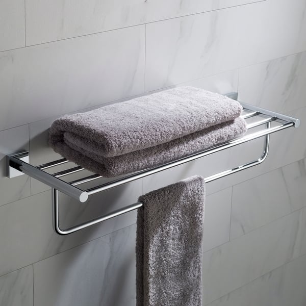slide 2 of 14, Kraus Ventus 25" Brass Towel Rack Chrome