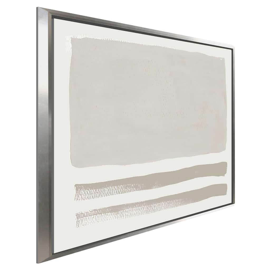 "Gray Horizontal Space Abstract" Print on Floating Canvas