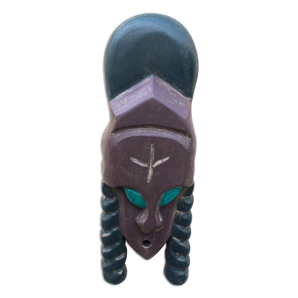 Novica Handmade Queen Amina African Wood Mask
