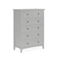 Rine 54 Inch Tall Dresser Chest, 5 Drawers, Tapered Legs, Gray Wood ...
