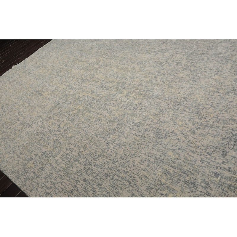Hand Knotted Sherpa Gray Wool Modern & Contemporary Oriental Area Rug - 9' x 12'