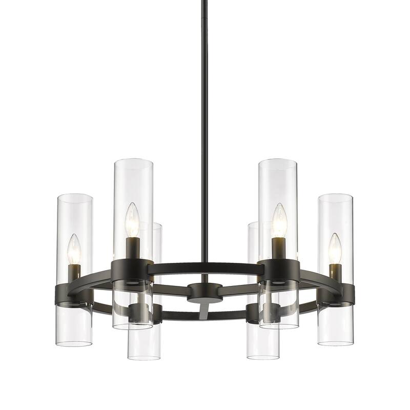 Bellevue ZCH66053 Conway 6 Light 26" Wide Taper Candle Style - Matte Black