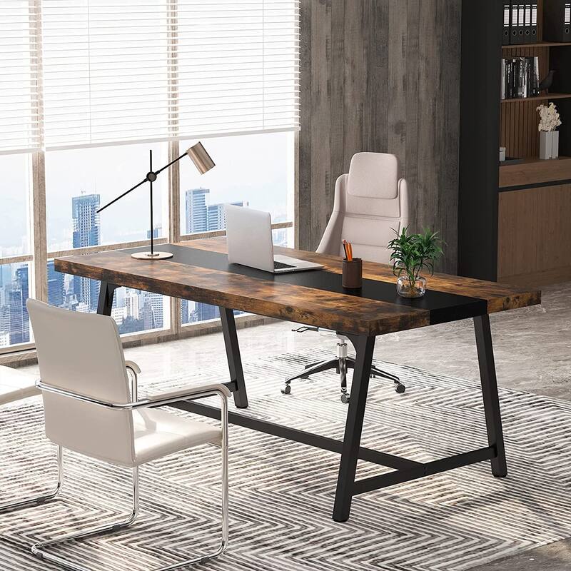 6FT Rectangle Conference Table, 70.87" Meeting Table for 6-8 People