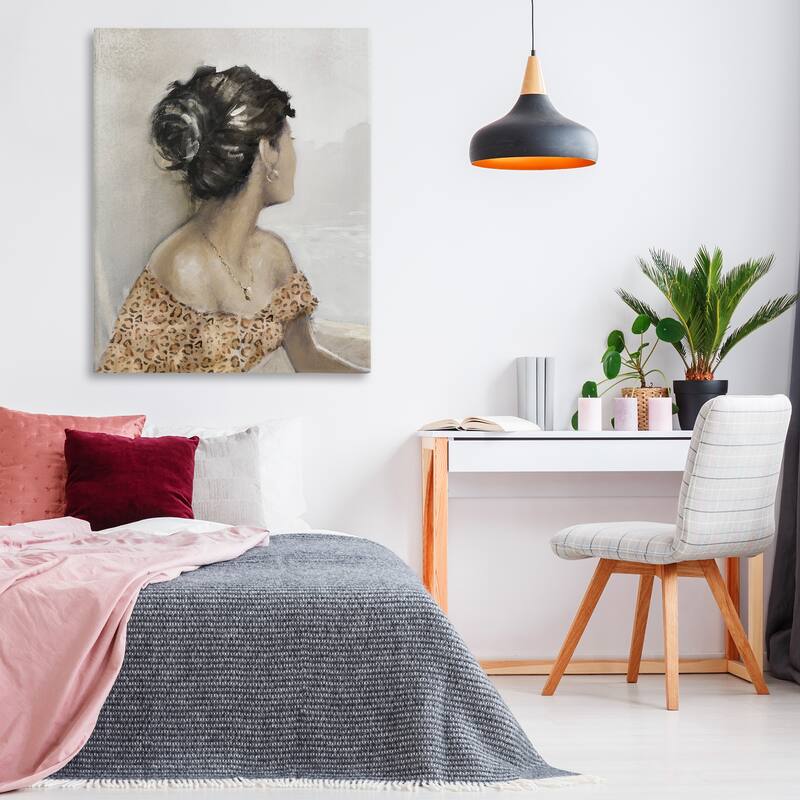 Stupell Woman Looking Away Portrait Canvas Wall Art Design By E. Anthony Orme