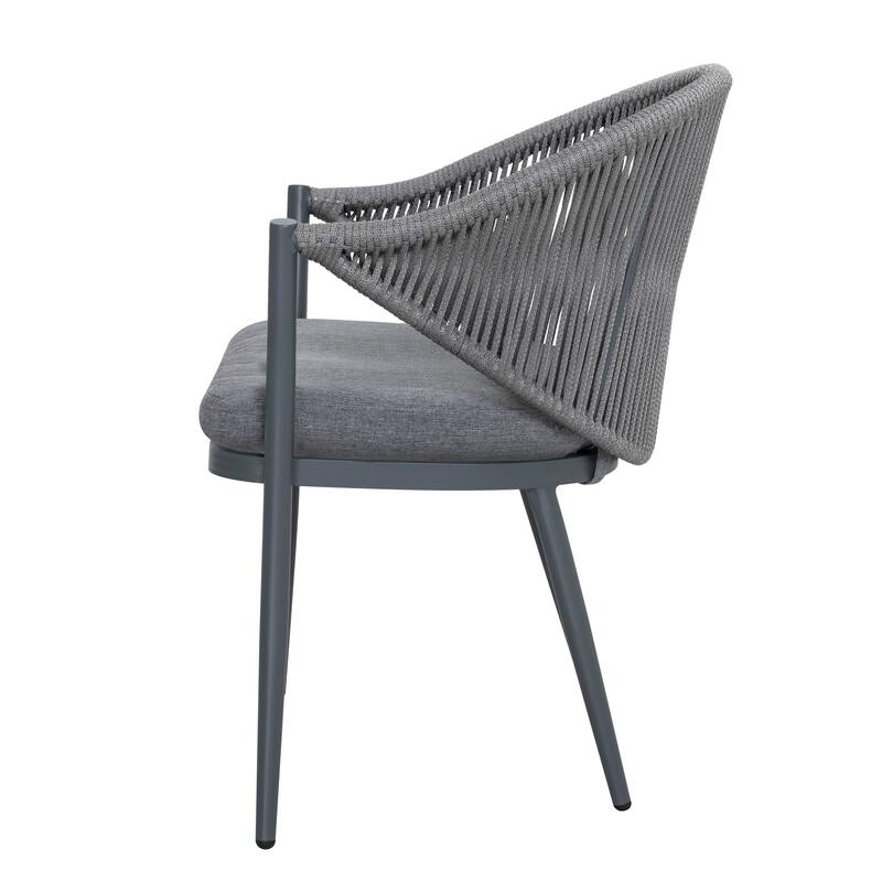 NUU GARDEN 3-Piece Aluminum Patio Furniture Bistro Set with Cushions