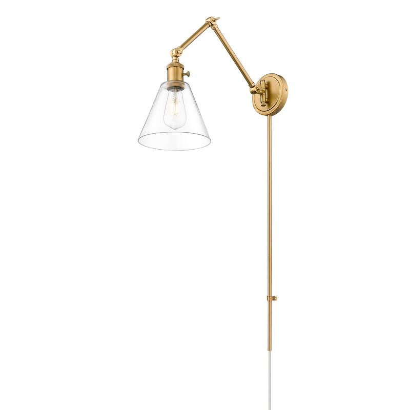 Z-Lite 348S Gayson 8" Tall Wall Sconce with Clear Glass Shade