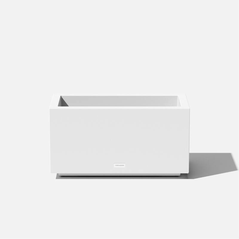 Block Series Long Box Planter - 13"H x 11"W x 25"L - White