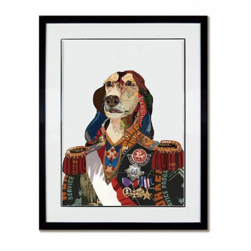 Dog General Collage Art with Black Frame - 35.5" H x 28" W x 1.5" D