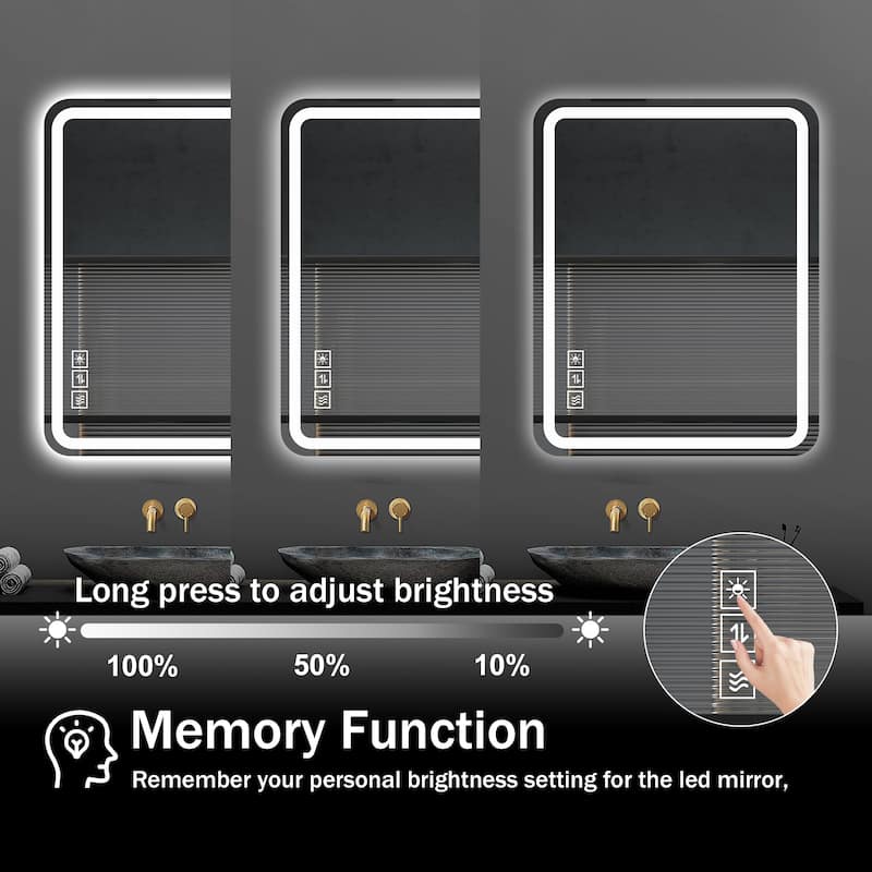 Bathroom Mirror with LED Lights - 32x47