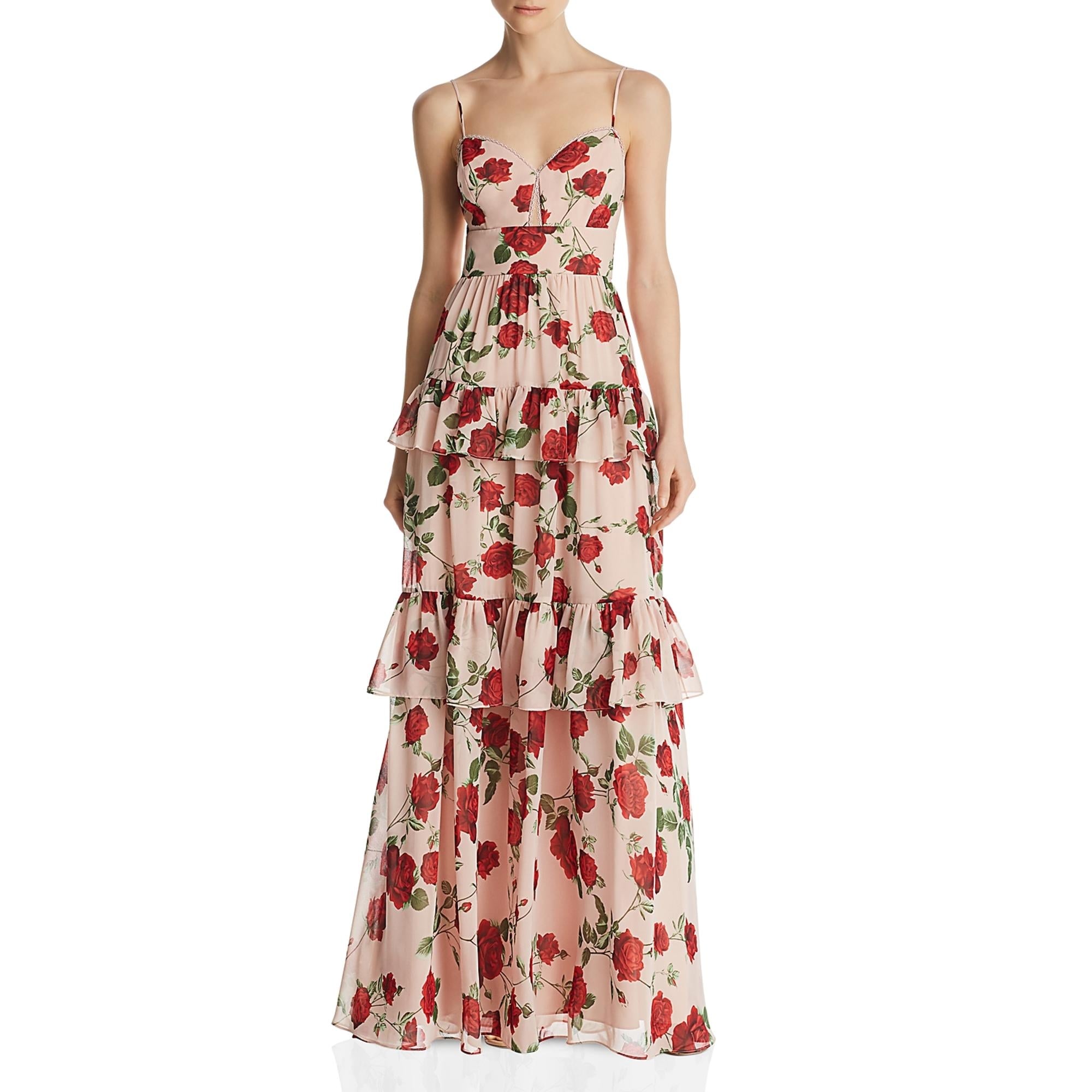 bcbg floral gown